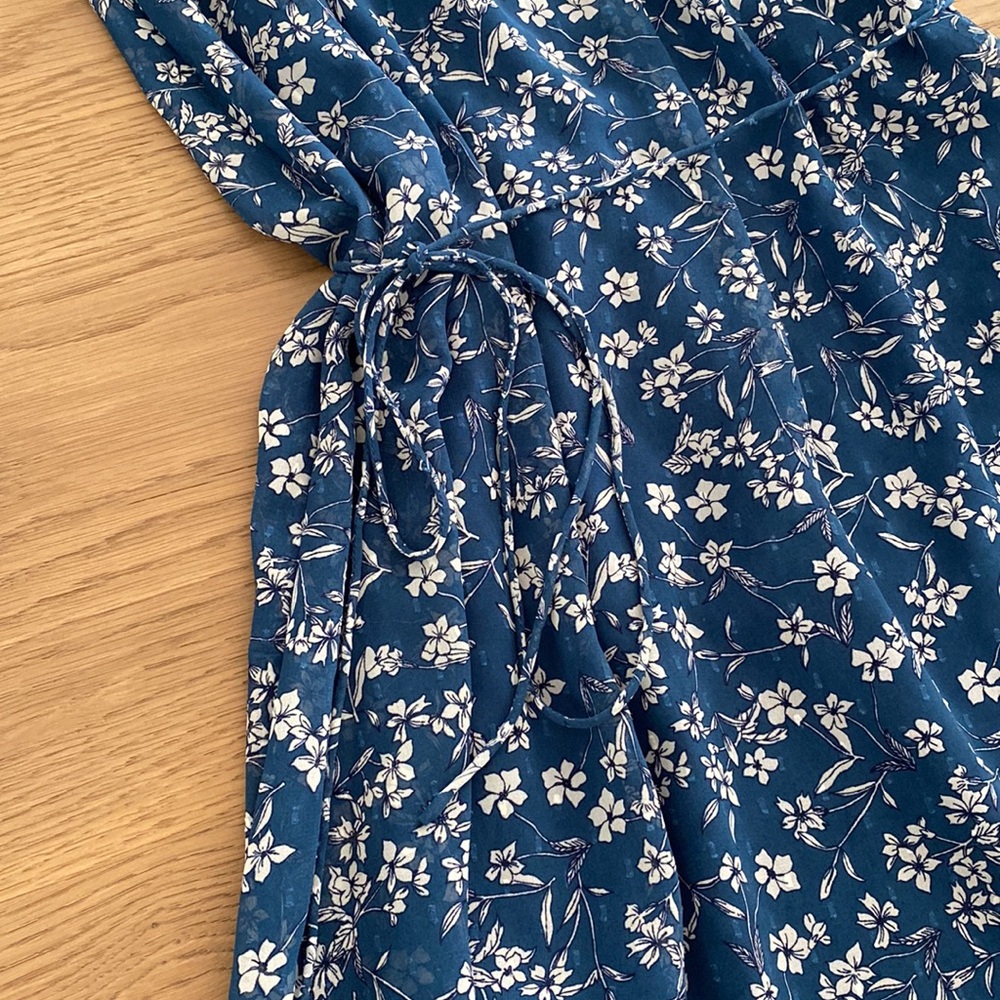 Banana Republic Navy Floral Midi Dress - Picture 6 of 12